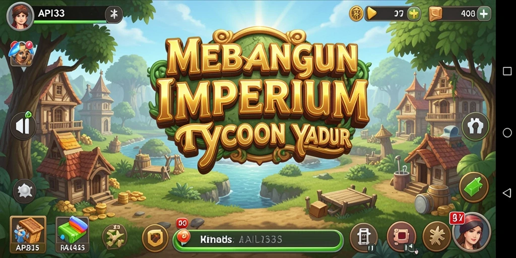 Screenshot API33 menampilkan grafik permainan Tycoon yang menarik.