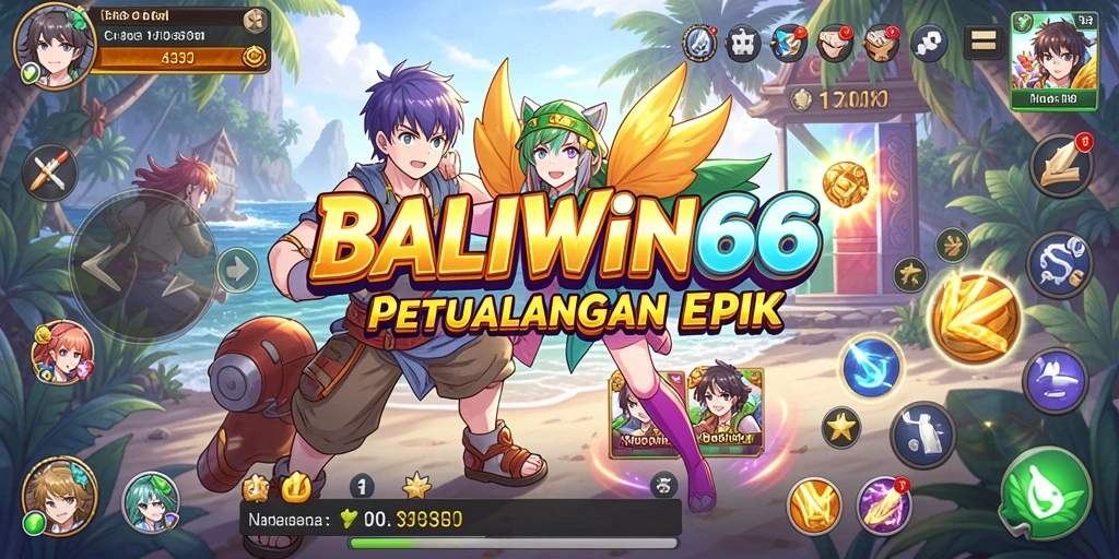 Screenshot gameplay BALIWIN66 dengan karakter anime yang menarik.