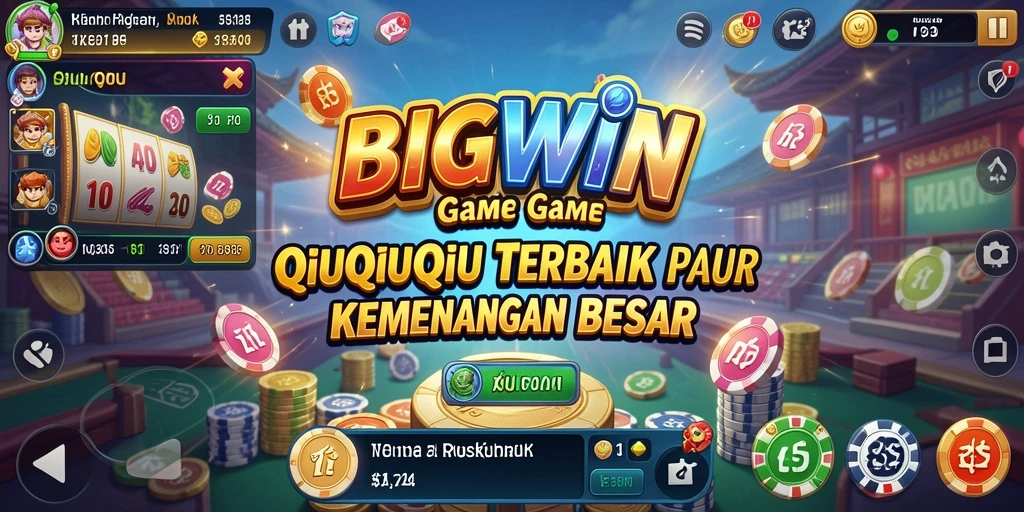 Screenshot BIGWIN menunjukkan aksi seru dalam permainan QiuQiu.