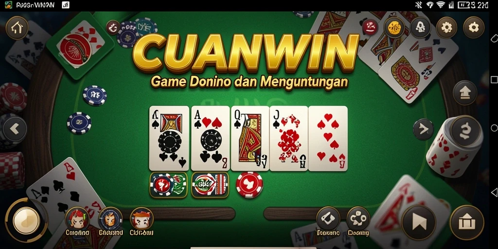 Tampilan menarik saat bermain game Domino CUANWIN.