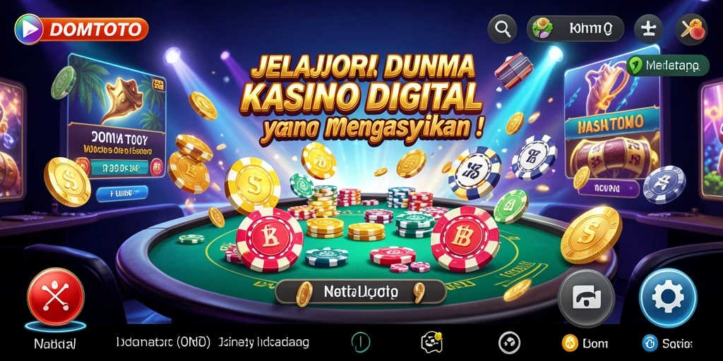 Screenshot gameplay DOMTOTO menampilkan suasana kasino yang memikat.