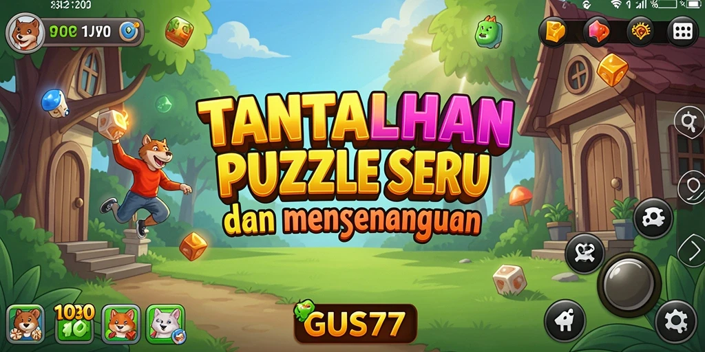 Screenshot utama GUS77 menampilkan gameplay Puzzle yang menarik.