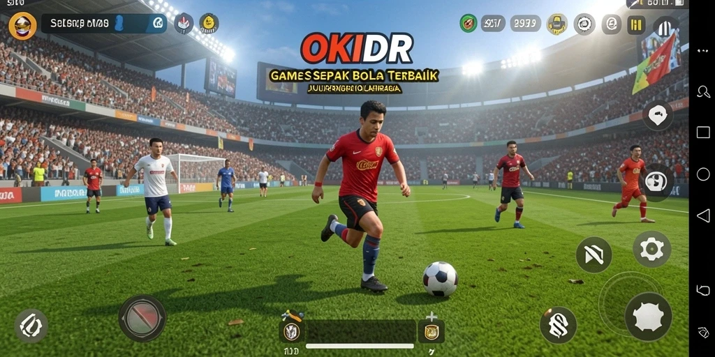 Gameplay menarik dari OKIDR yang mendebarkan dalam pertandingan sepak bola.