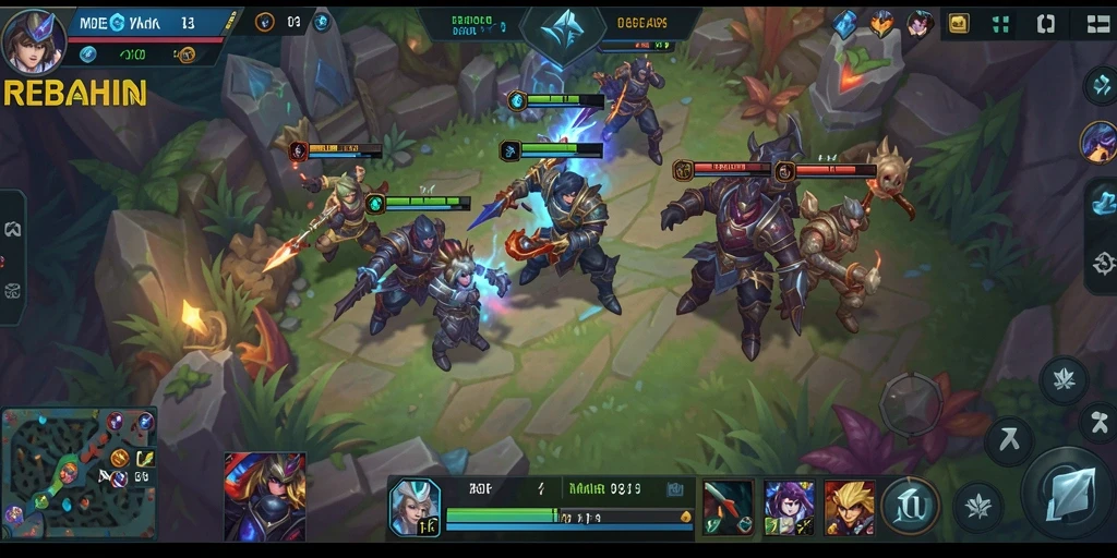 Screenshot dari gameplay seru di REBAHIN dengan karakter yang beraksi.