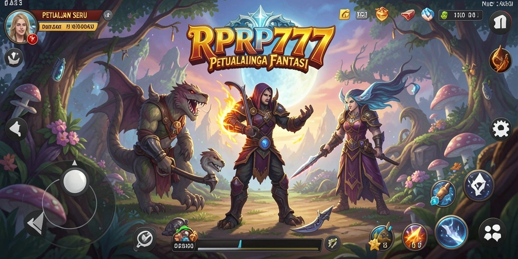 Gameplay seru RPRP777 dengan eksplorasi dunia petualangan.